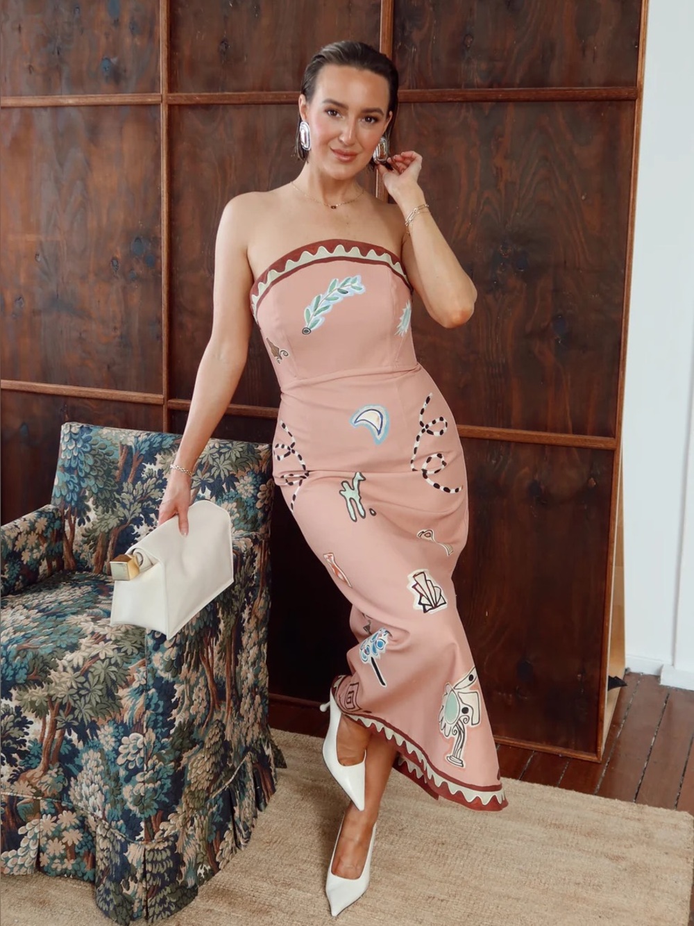 Alémais x La. Sirena Laurence Exclusive Midi Dress, size 4 US size 8 AUS